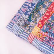 Summer Bandana, Print Bohemian Soft Cotton, Block Printed Head Or Neck Scarf, Unisex Cotton Bandana - 7pcs